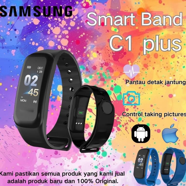 Diskon 100% OriginalSamsung Smartband M8 & C1Plus Smart Bracelet 1.62 Inch Water Ip67 Screen Heart R