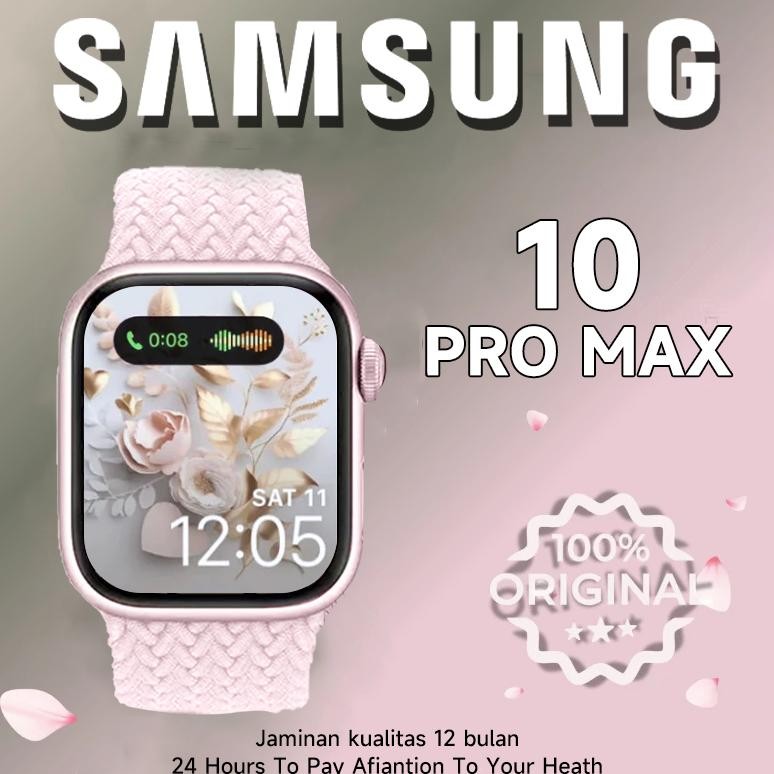 Diskon 100% OriginalSamsung Watch 10 Pro Max Smart Watch 2.3 Inci Layar Sentuh Smartwatch Wanita Pri