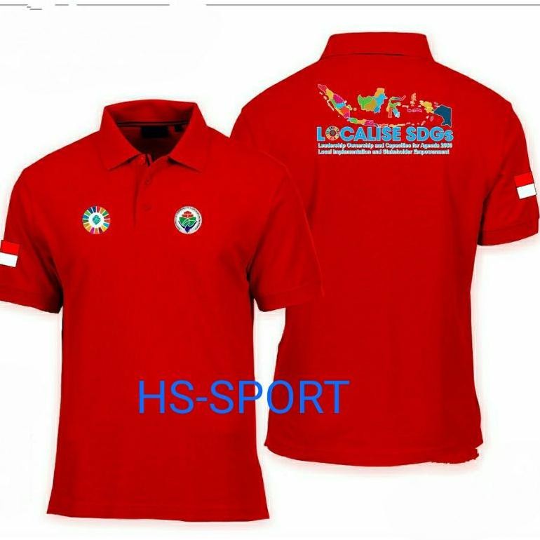 Paling Laris Qw-45 Gha-68 Poloshirt / Kaos Kerah Polo / Baju Kerah Kemendes Sdgs Desa Terbaru Bisa C