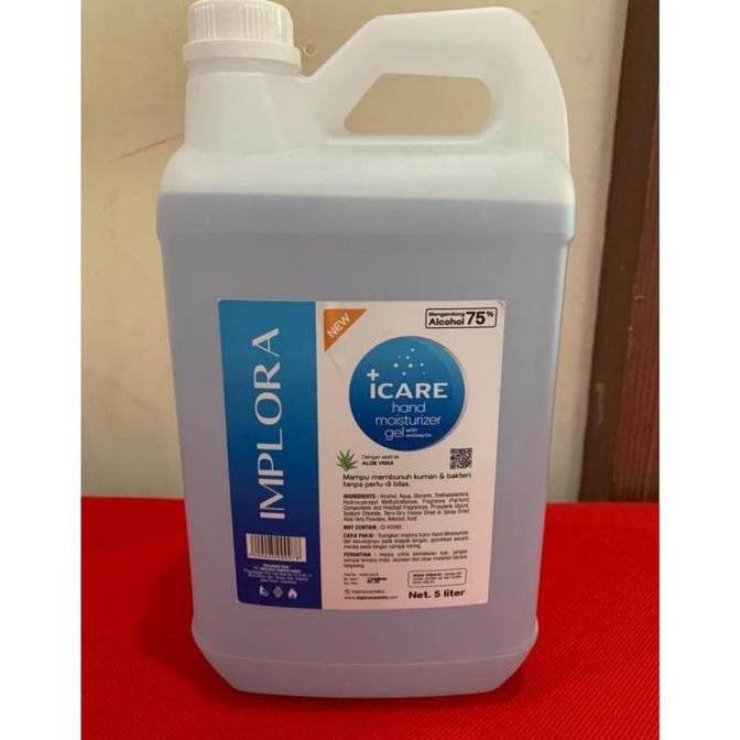 NEW hand sanitizer gel i care implora 5lt/5ltr/5liter