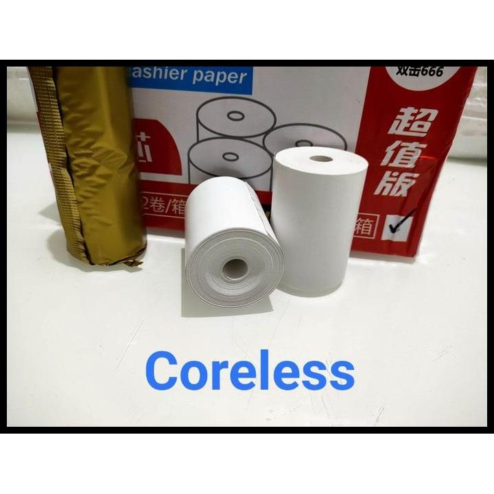 

Terlaris 50 Roll Kertas Thermal 57X40/Kertas Struk Kasir 58X40Mm/Isi 50 Roll Good Quality
