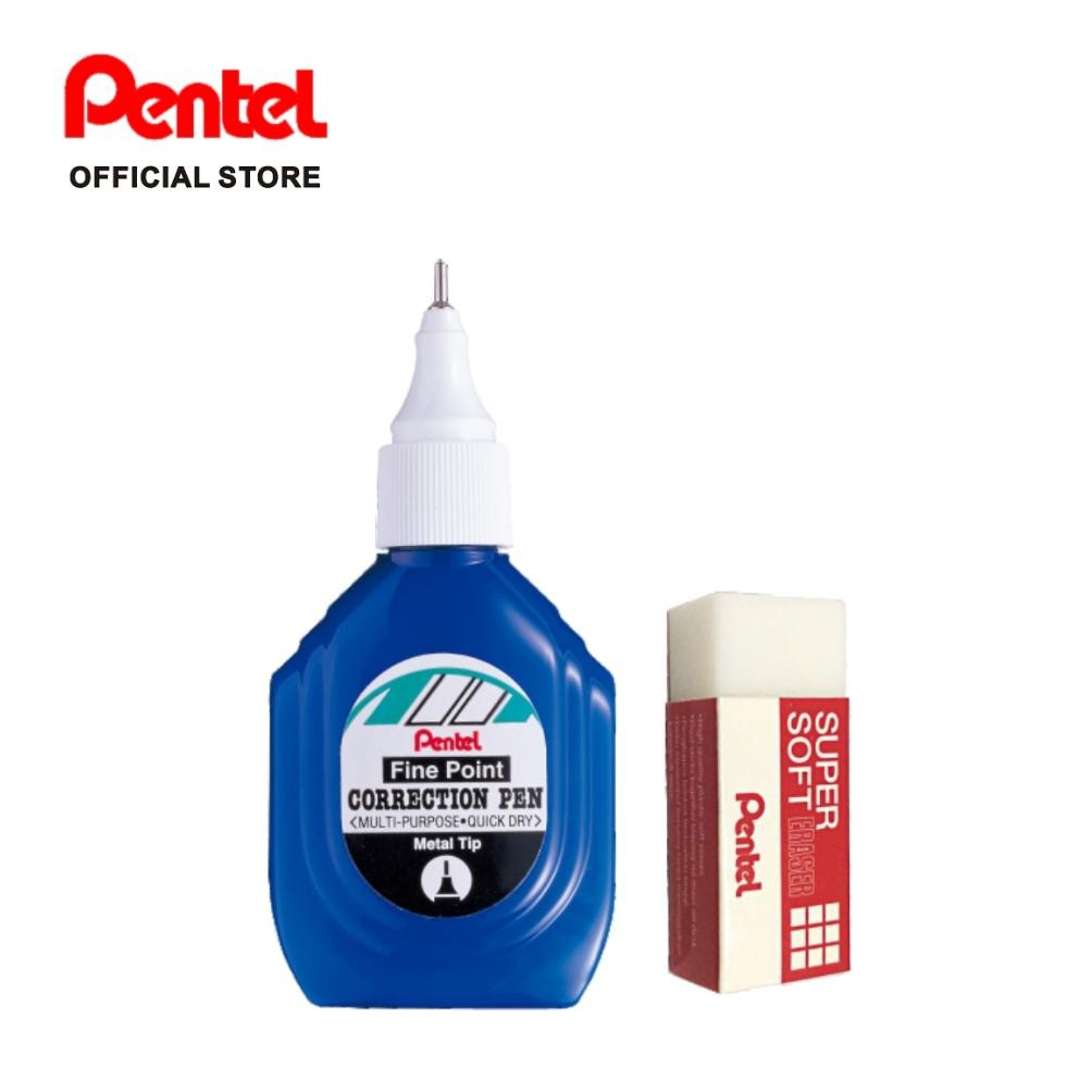 

Promo Set Pentel Correction Pen ZL1S6-W + Eraser 03