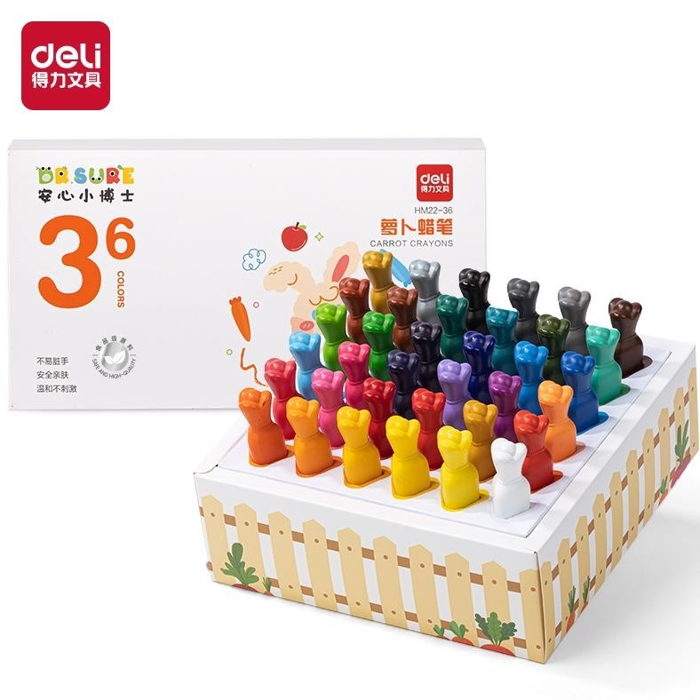 

LINDU Deli Krayon Plastik / Plastic Crayon 36 Warna HM22