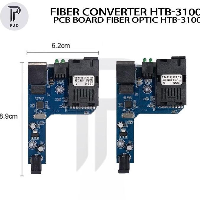PCB Netlink HTB-3100 A+B Side A Side B Fiber Optic Media Converter FO