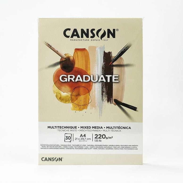 

LINDU Canson Graduate Mix Media Pads Natural Paper A4