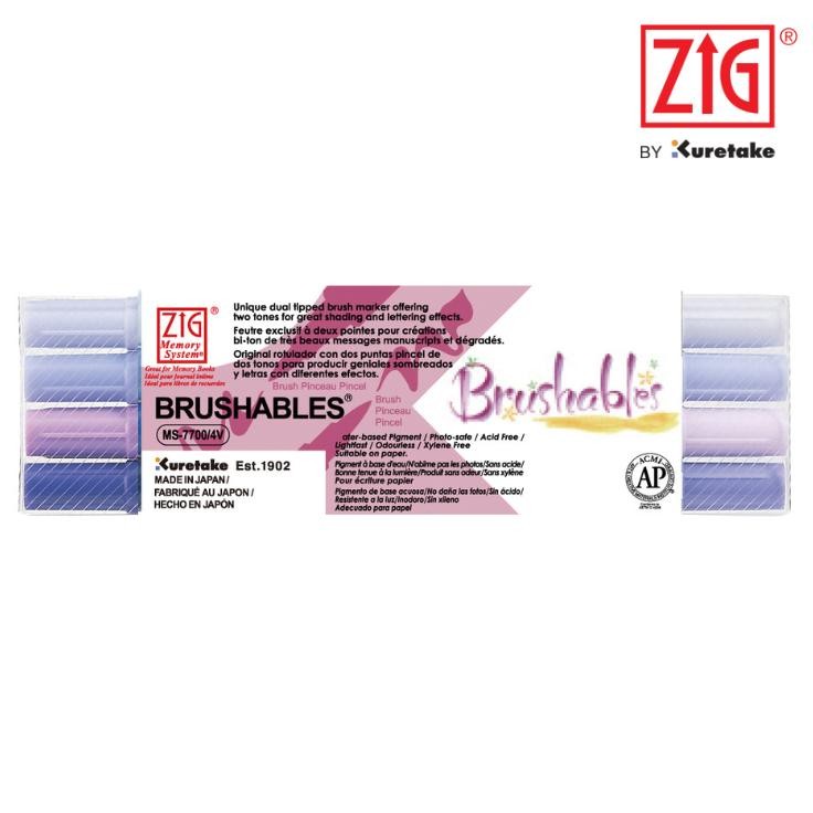 

ZIG Kuretake Memory System Brushables 4 Colors Set Purple