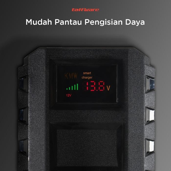 Taffware Charger Aki Mobil Intelligent Battery Charger 12V 20A - Kc-20A Original Dan Terpercaya