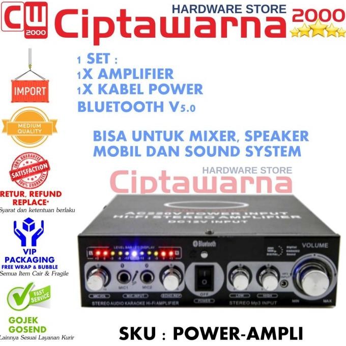 Buruan serbu] Power amplifier bluetooth karaoke mobil speaker komponen sound system