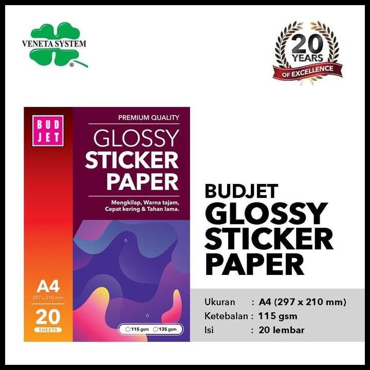 

Terlaris Kertas Sticker Glossy - Budjet Glossy Sticker Paper A4 20 Sheet Good Quality