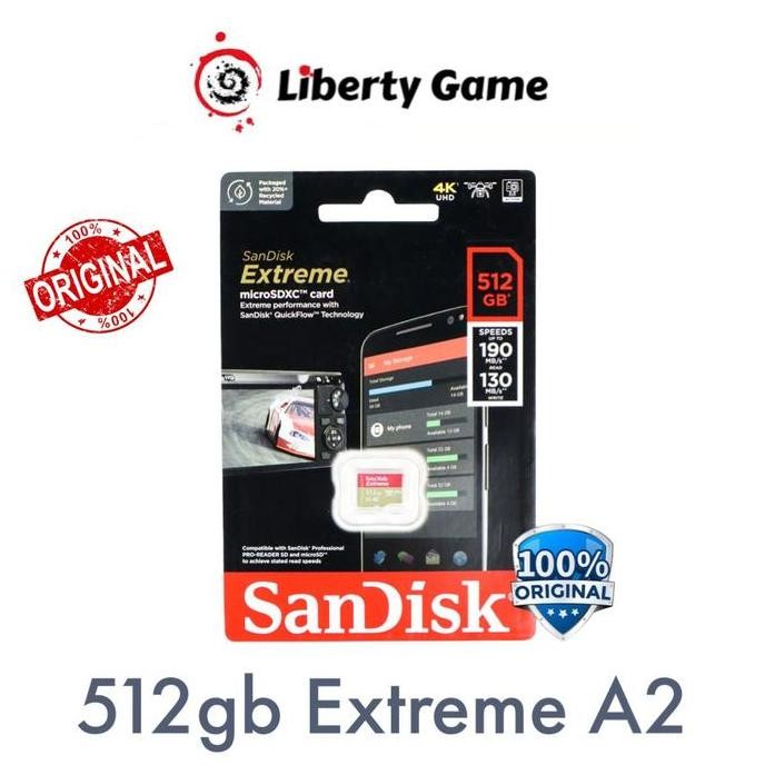 Diskon SanDisk Extreme microSDXC Card / Memory Card 512GB A2 Original Sandisk lib33g Berkualitas