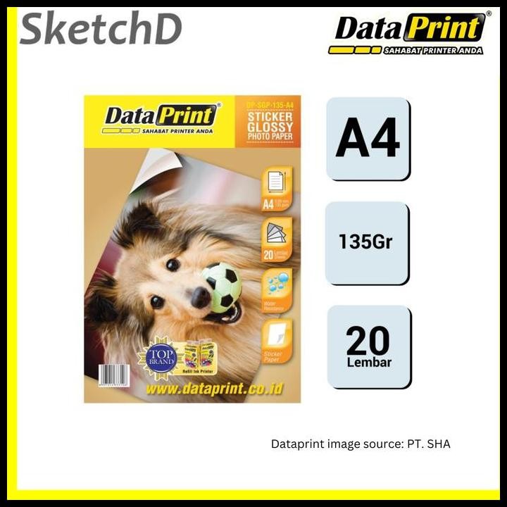 

Terlaris Kertas Foto Sticker Glossy A4-135 Dataprint 20 Lbr Good Quality