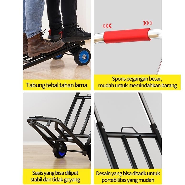 lipat troli barang 50 Kg 100 Kg 150Kg Troli multi-fungsi Troli Galon Trolley Besi Lipat