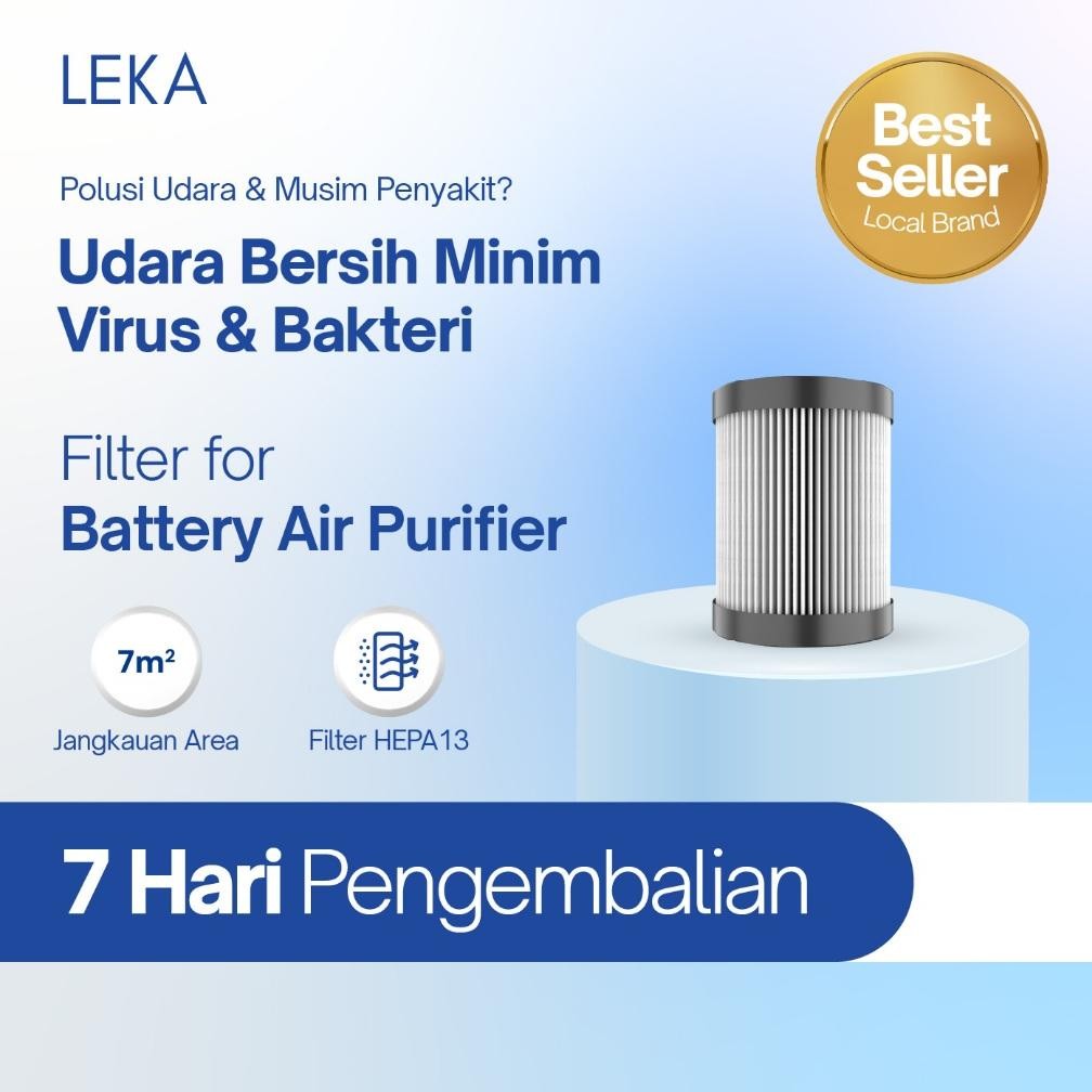 LEKA AP7707 Battery Air Purifier - Replacement Filter HEPA13