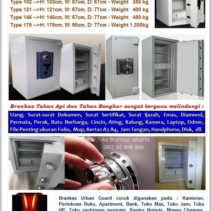 Diskon Brankas Kuat 75Cm Tahan Api Uang Sertifikat Ijazah Folio Map Anti Api