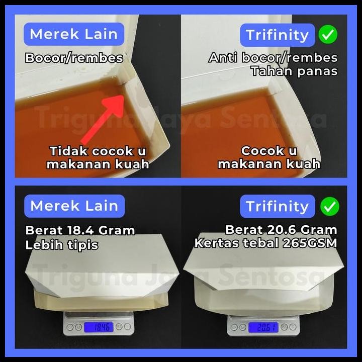 Terlaris Paper Lunch Box Putih Uk M / L Kraft Coklat Laminasi Kotak Makan Medan Best Seller