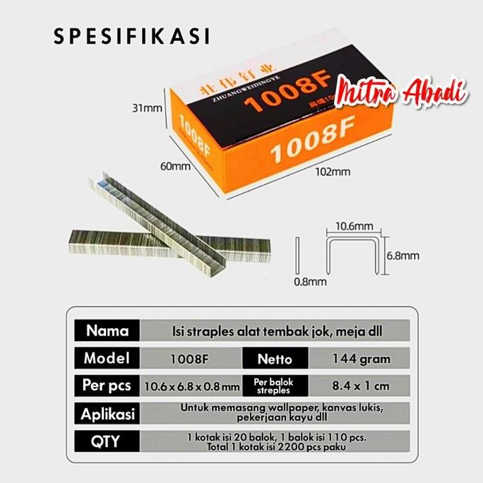 

REFILL ISI ULANG METAL STREPLES / STAPLES GUN TEMBAK NO. 13 / 4-6-8