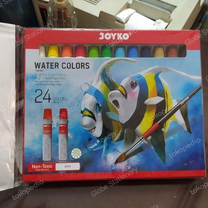 

ready !!! Cat Air ( Water colour) Joyko 24 warna warna cerah dan jelas
