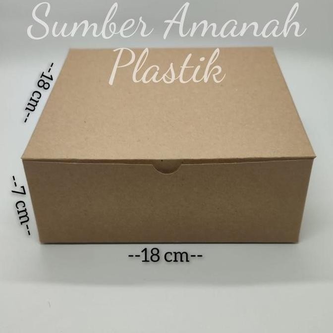 

ready Box Dus Nasi Cokelat Kraft Non Laminasi 18x18 310 Gsm l Dus Kotak Nasi Catering 25Set