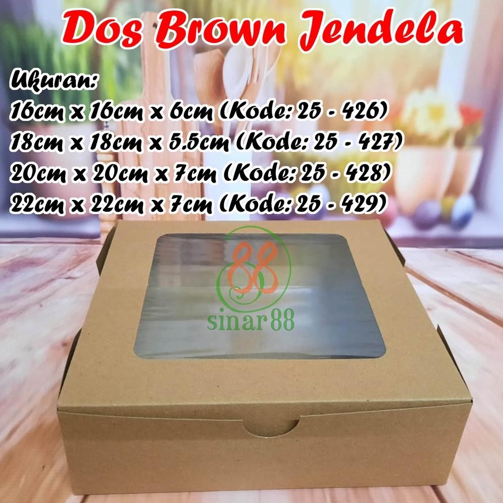 

NEW!!! Dus Brown Jendela Segi Empat 10 Lembar Kraft Laminasi
