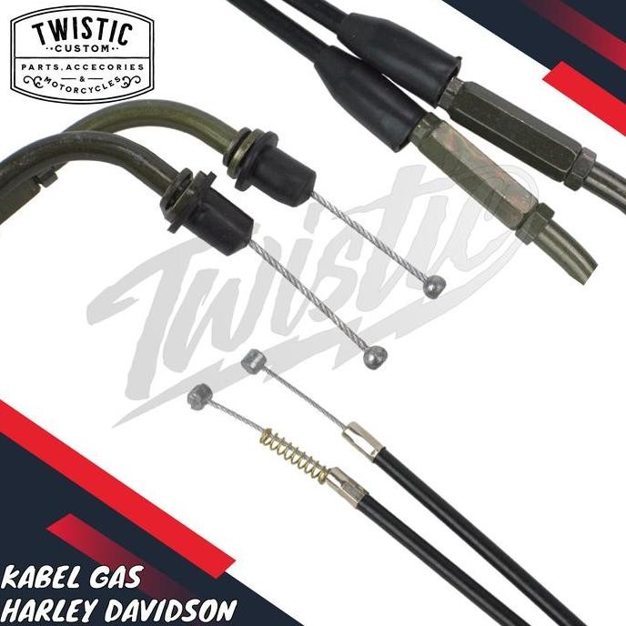 Kabel Gas Panjang Throttle Cable Stang Ape Bar Motor Harley Davidson