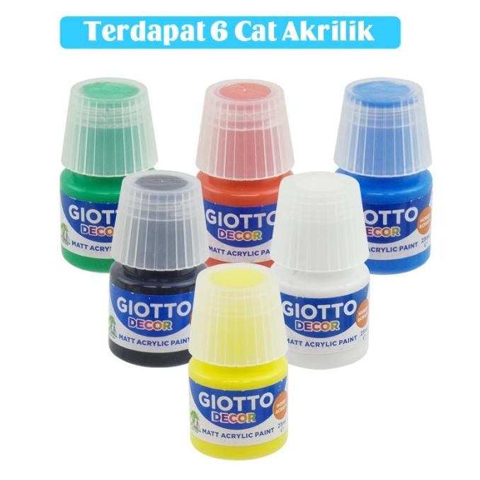 

ready !!! GIOTTO Cat Akrilik 6 Pcs 25 ML Decor Acrilic LYR-538200