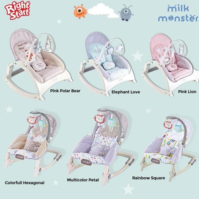 BEBAS ONGKIR - Right Start bouncer 2in1 Portable Rocker/ baby bouncer