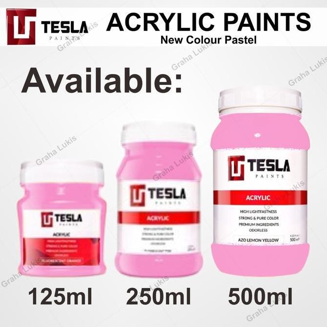 

ready !!! Tesla Paints Acrylic 125ml New Pastel Color