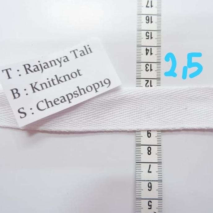 

ready Pita Katun/Twill tape cotton/Tape katun 25mm