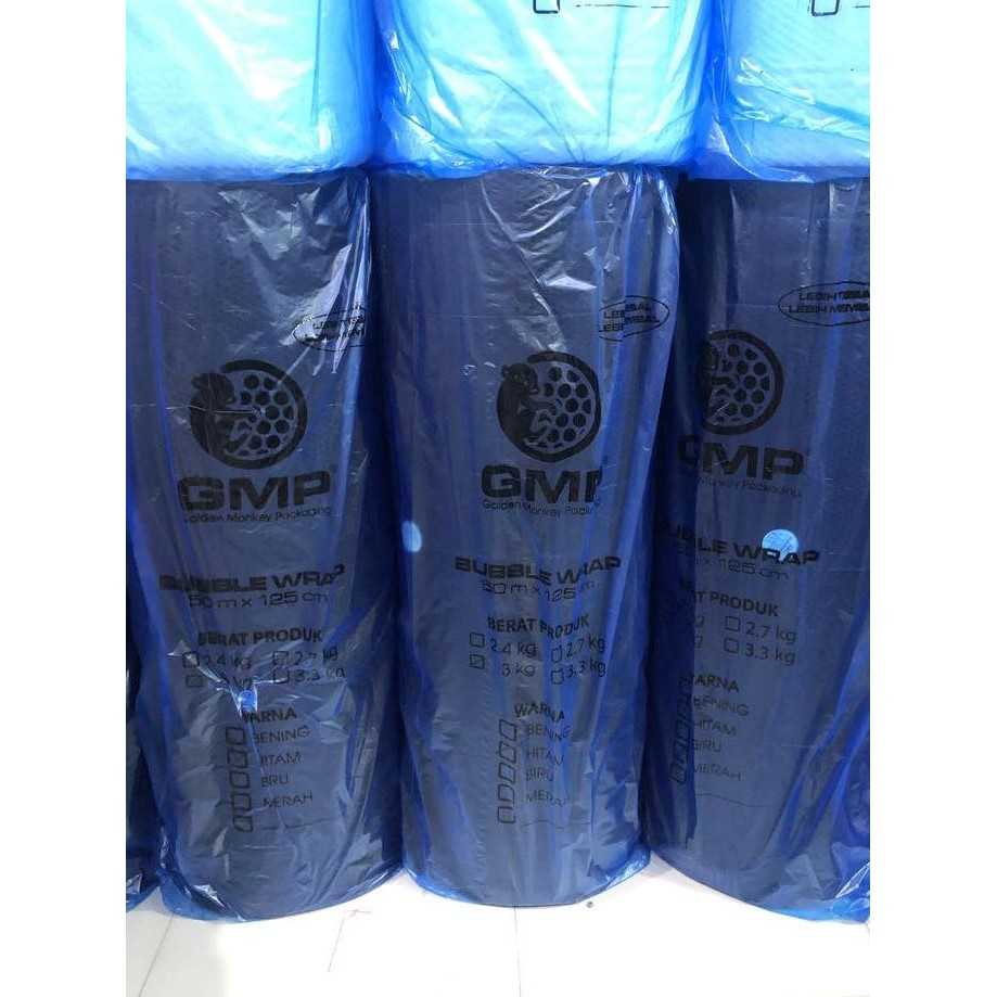 

ready Bubble wrap Bening / hitam Tebal 125cm x 50M merk GMP 3KG