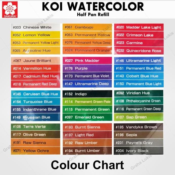 

ready !!! Sakura Koi Watercolor Halfpans Refill