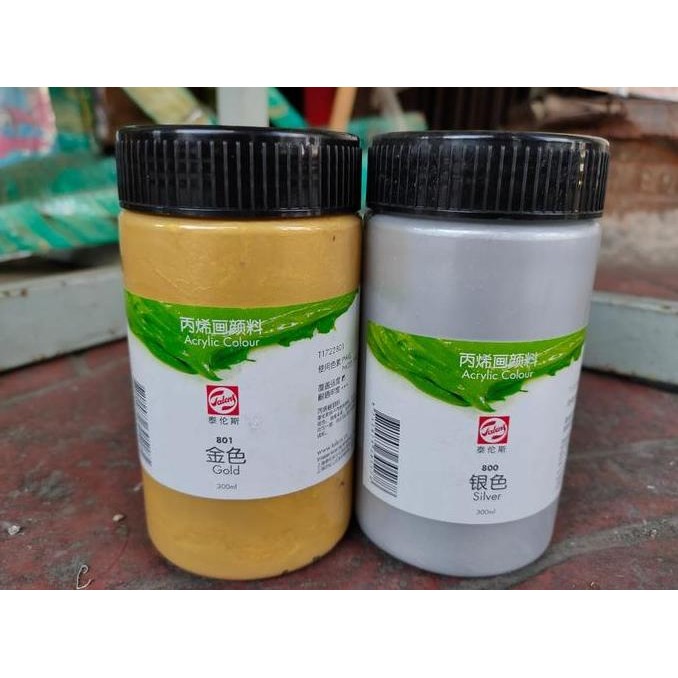

ready !!! cat acrilic 300 ml talens gold atau silver