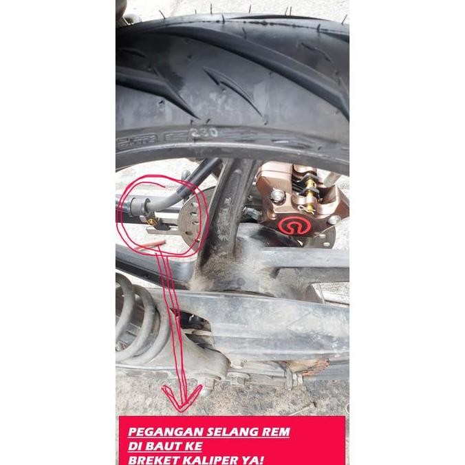 BREKET KALIPER 2P BELAKANG HONDA SUPRA X125DD BAHAN ALUMINIUM FULL CNC