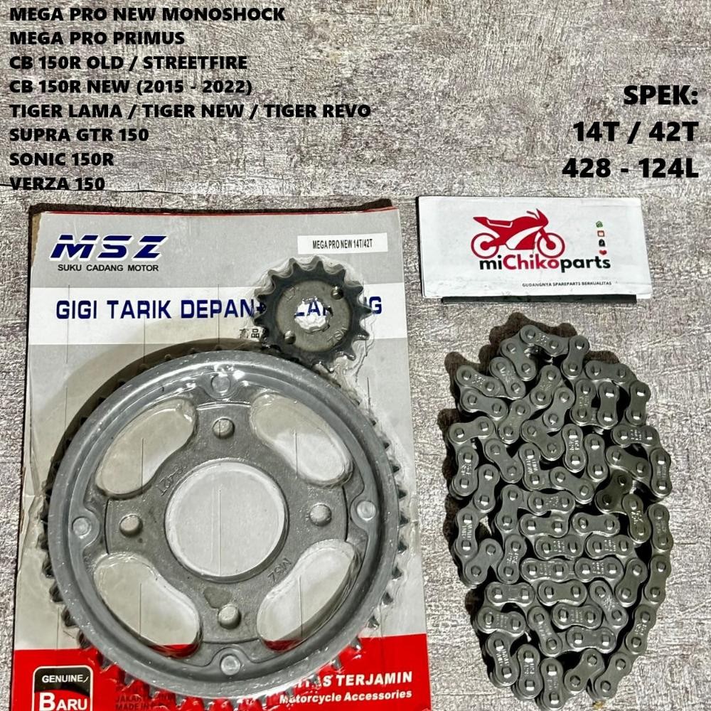 We-12 Gr-8 Sr-32 [Promo] Gear Gir Set Rantai Rante Mega Pro New Mono Monoshock Primus Cb Verza Versa