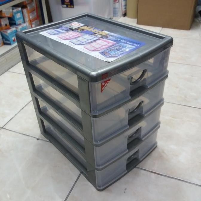 Diskon Mini Container 4 Susun Shinpo Sip 355-S4 / Laci 4 Susun Sedang Shinpo