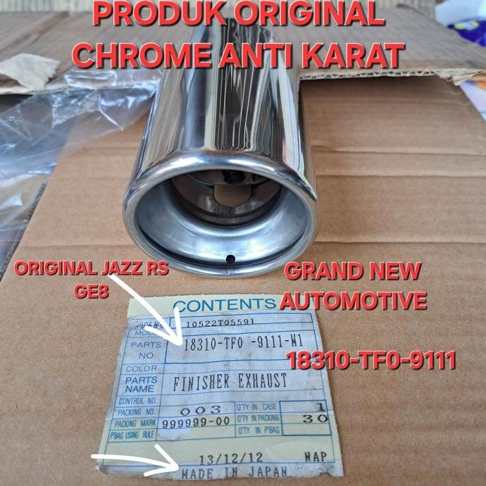 . MUFFLER CUTTER BUNTUT KNALPOT HONDA JAZZ RS GE8 GK5 BRIO MOBILIO ORI