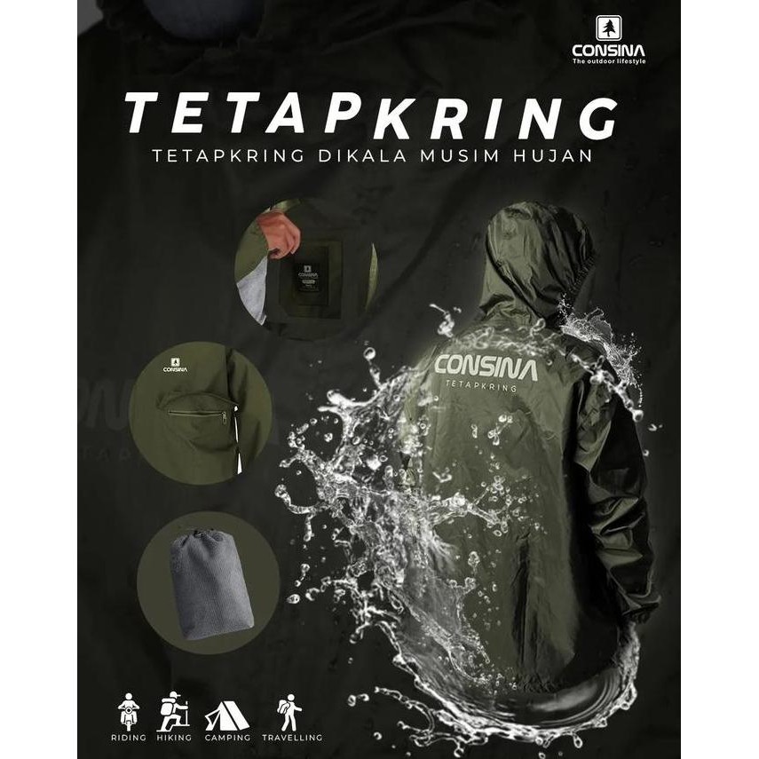 Consina Raincoat Ultralight / jas hujan Consina MURAH