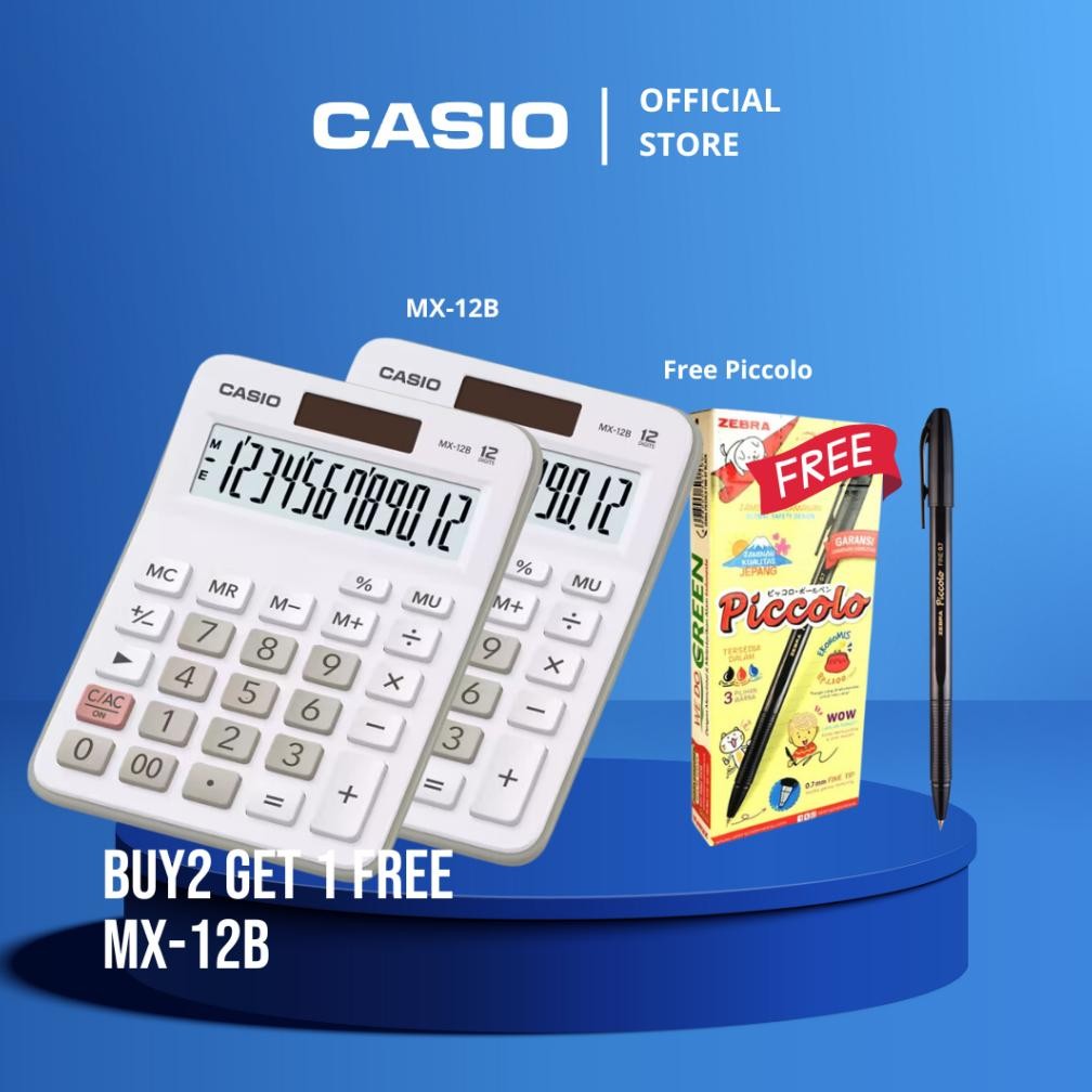 

Casio Kalkulator Paket Bundle MX-12B - 12 Digit - Kalkulator Dagang