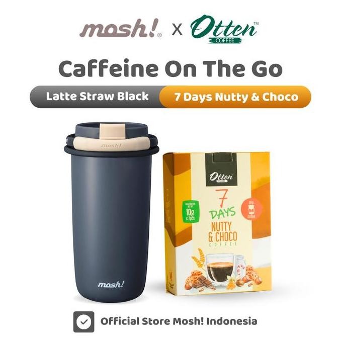 Limited Package Caffeine On The Go Mosh Latte Straw Tumbler 480Ml & Otten 7 Days Drip Coffee Best