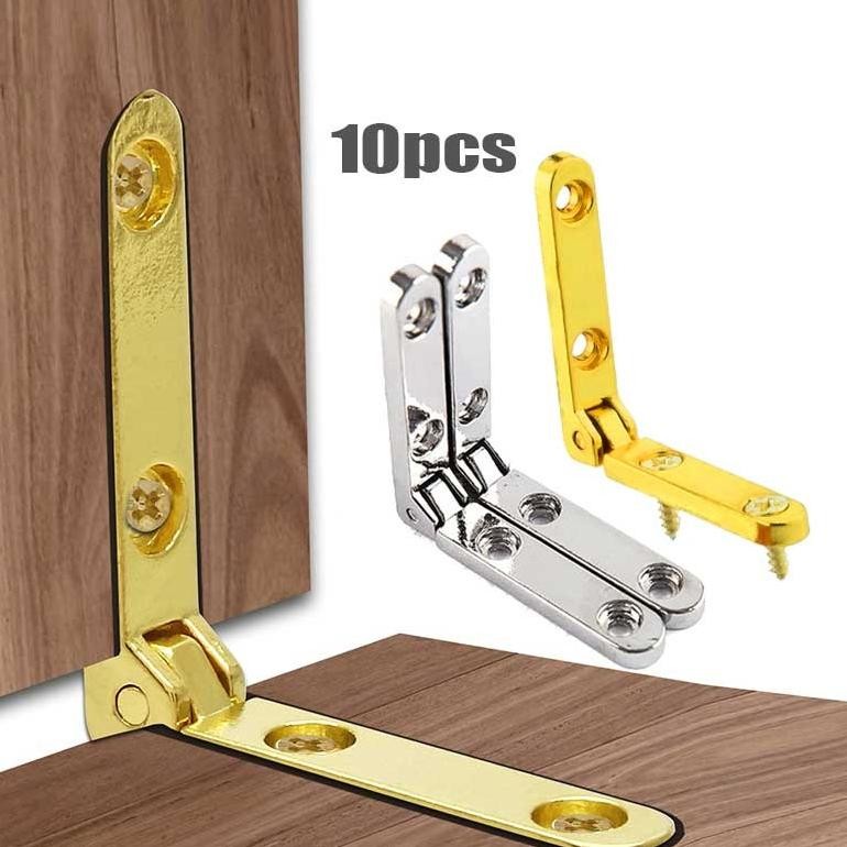 ''Terlaris" 10Pcs Engsel Kotak Perhiasan Engsel Mini 90 Derajat Kantong Engsel Kotak Kayu 30X30Mm Mu