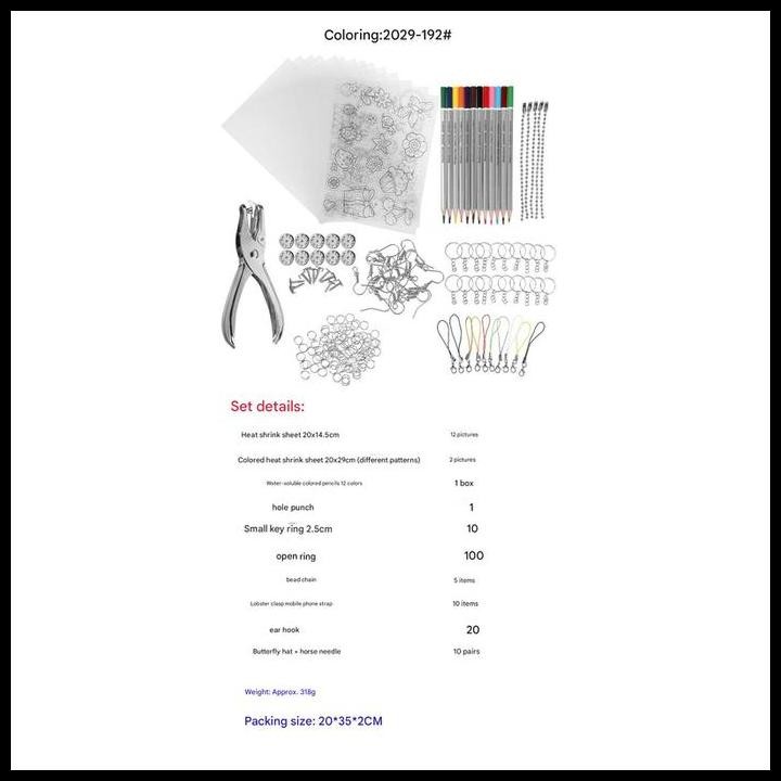 Terlaris Mainan DIY Kertas Heat Shrink, Lembar Plastik Mengecil, DIY Kreatif Shrinky Paper, Shrink D