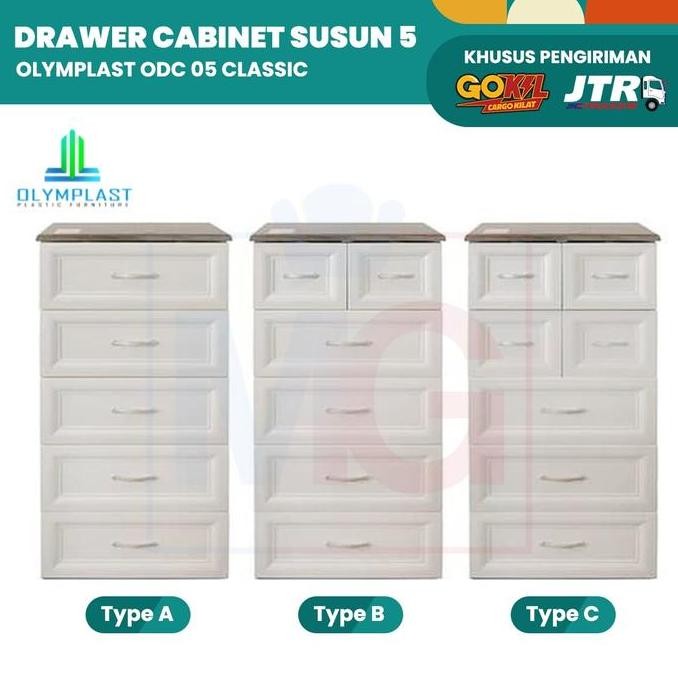 Diskon Lemari Drawer 5 Susun Olymplast/ Odc Clasic Type A