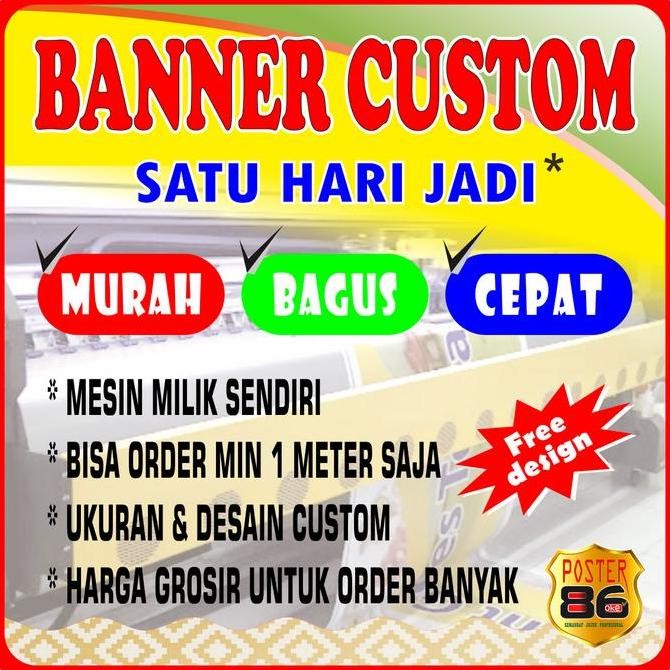 

BANNER/SPANDUK, MEDIA PROMO, ROLL UP BANNER, STANDING BANNER CUSTOM