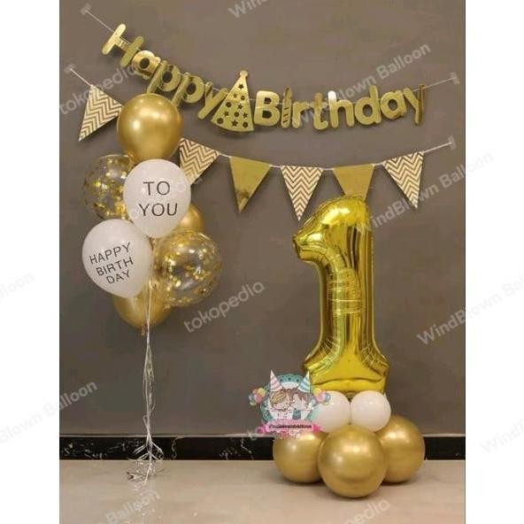 

Windblown Birthday Set Banner with Triangle Zig Zag and Number