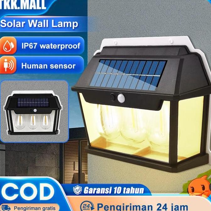 

Garansi 10 TahunLampu Dinding Tenaga Surya Outdoor Terbaru Lampu Tungsten Tahan Air Untuk Aktivitas Luar Ruangan Lampu Taman Sensor Lampu Malam Villa Taman Seluruh Tahun Tanpa Biaya Listrik Solar