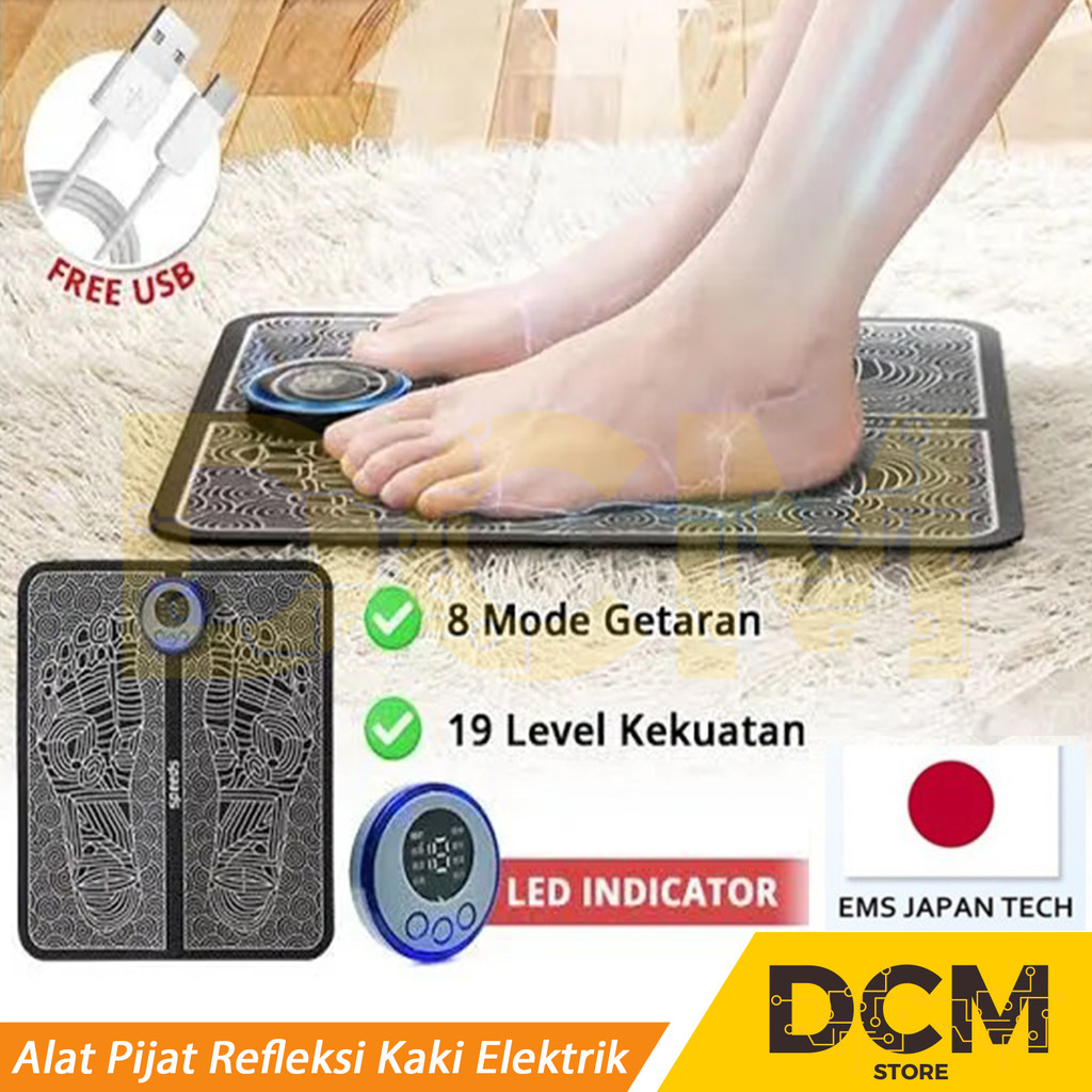EMS Foot Massager Alat Pijat Refleksi Kaki Elektrik Foot USB Charge