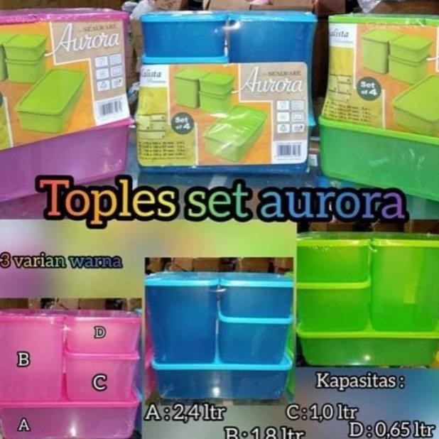 Ready [ Aurora ] Calista Aurora Toples Set Sealware / Calista Aurora Toples Set Isi 4Pcs / Toples Se