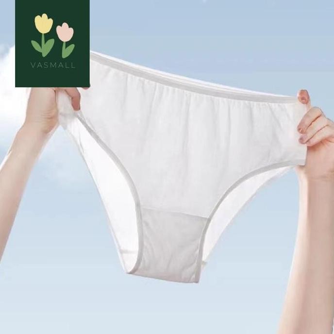 VASMALL - [ ISI 5 PCS ] CELANA DALAM SEKALI PAKAI WANITA ISI 5 PCS | CELANA DALAM DISPOSABLE