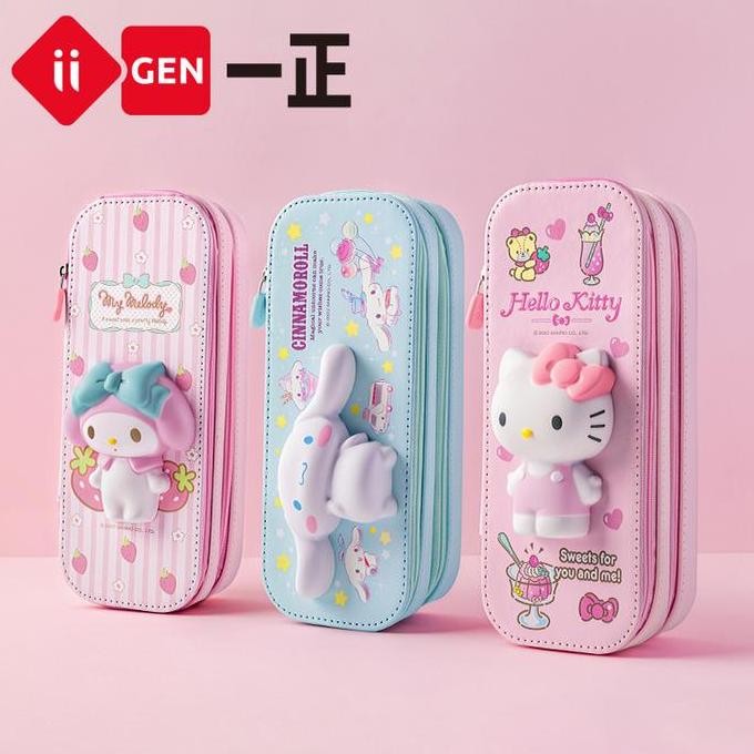 

KOTAK TEMPAT PENSIL 3D LUCU 2 LAPIS DOUBLE LAYER SQUISHY IIGEN CINNAMOROLL KUROMI MY MELODY HELLO KITTY