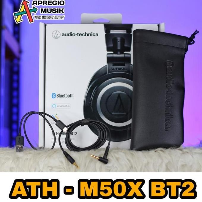 Audio Technica Ath M50X Bt 2 M50X Bt2 Gen 2 Wireless Over-Ear Headphone New Stok