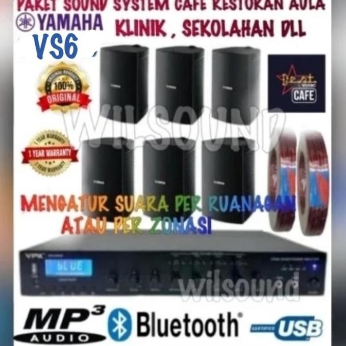 Paket Sound System Cafe Kantoran Resto Yamaha Vs 4/6 6 Speaker Ori New Stok